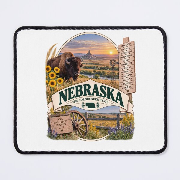 Item preview, Nebraska Vintage Travel Badge – The Cornhusker State designed and sold by BLUEFOX05.
