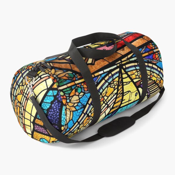 Item preview, surreal pyramid stained glass labyrinth colorful geometric abstract design designed and sold by SmashingDeals.