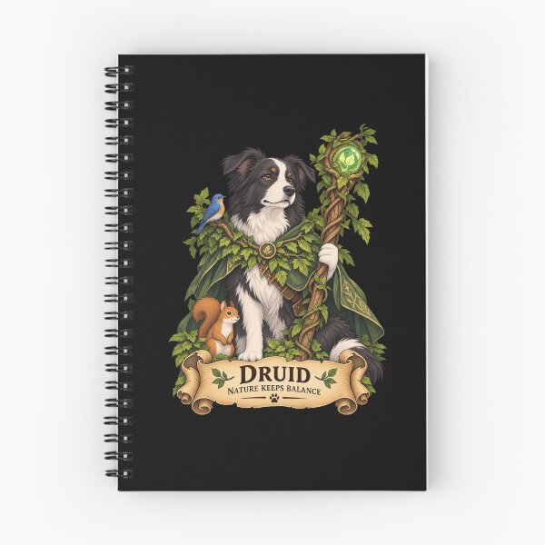 Item preview, Dog D&D Druid – Border Collie Nature Mage designed and sold by StudioSand.