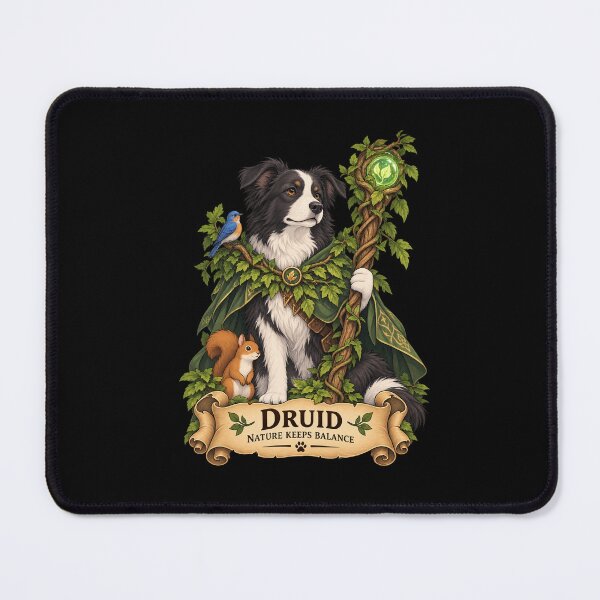 Item preview, Dog D&D Druid – Border Collie Nature Mage designed and sold by StudioSand.