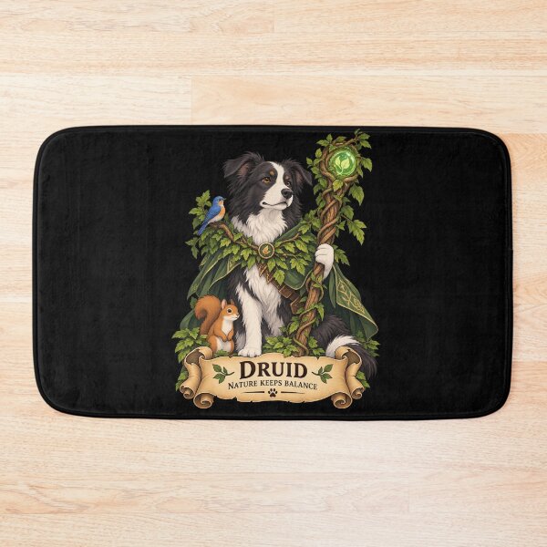 Item preview, Dog D&D Druid – Border Collie Nature Mage designed and sold by StudioSand.