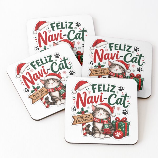 Item preview, Feliz Navi-Cat – Funny Christmas Cat Holiday Pun designed and sold by SVALANART.