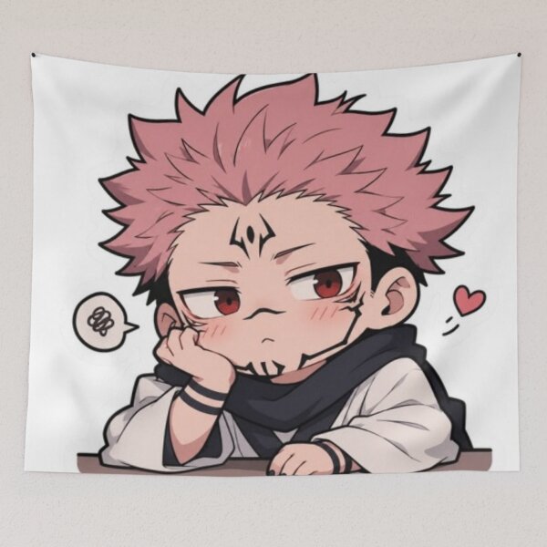 Item preview, Chibi Sukuna Bored Cute Anime Sticker designed and sold by frantuliuss.