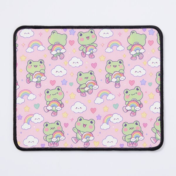 Item preview, Kawaii Frog Rainbow Bag Pattern designed and sold by Soft Berry Studio.