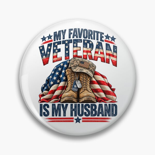 Item preview, My Favorite Veteran Is My Husband Proud Military Wife Patriotic Veteran Family designed and sold by beoldfashioned.