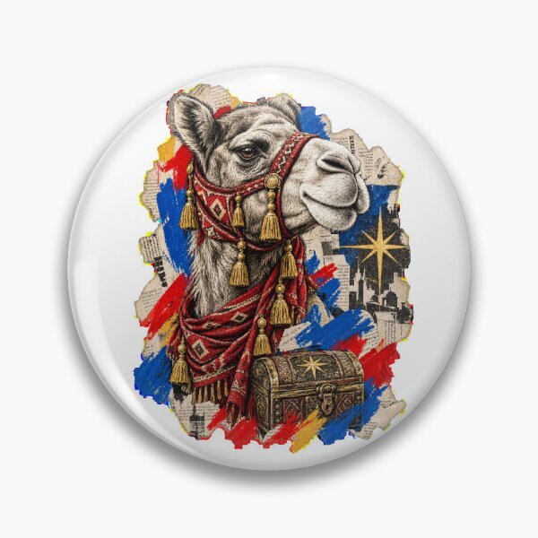 Item preview, Royal Camel Crossing Christmas Amidst Ink and Clippings designed and sold by TaruHonu.