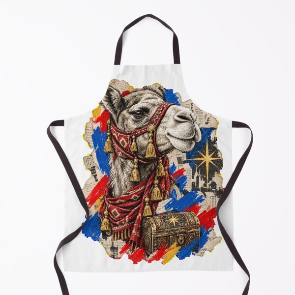 Item preview, Royal Camel Crossing Christmas Amidst Ink and Clippings designed and sold by TaruHonu.