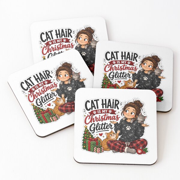 Item preview, Cat Hair Is My Christmas Glitter – Funny Cat Mom Christmas designed and sold by SVALANART.