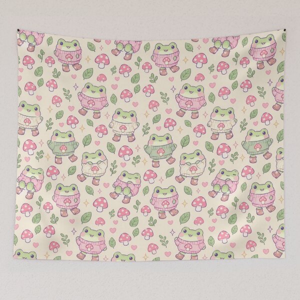 Item preview, Kawaii Frog Mushroom Sweater Pattern designed and sold by Soft Berry Studio.