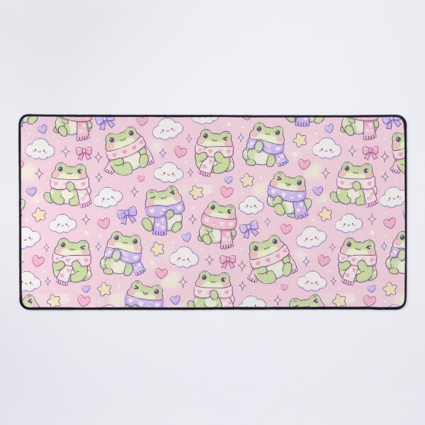 Item preview, Kawaii Frog Heart Scarf Pattern designed and sold by Soft Berry Studio.