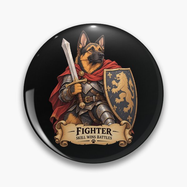 Item preview, Dog D&D Fighter - German Shepherd Fantasy Knight designed and sold by StudioSand.