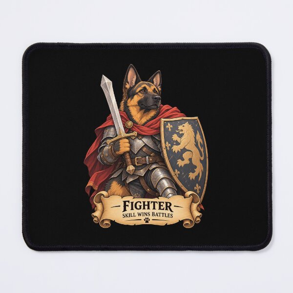 Item preview, Dog D&D Fighter - German Shepherd Fantasy Knight designed and sold by StudioSand.