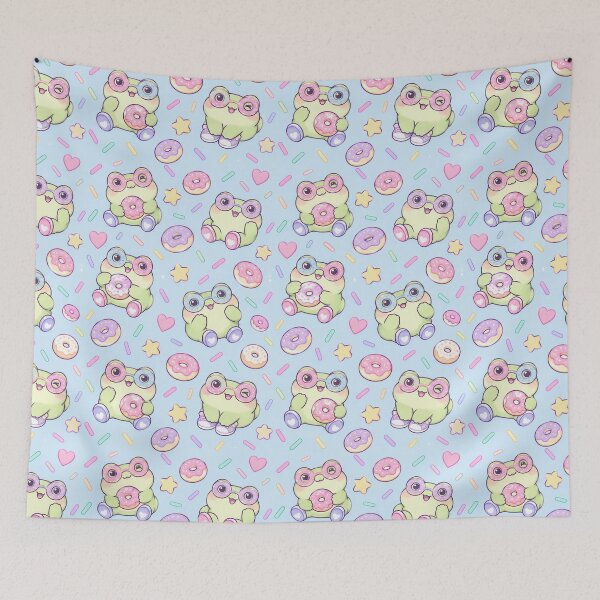 Item preview, Kawaii Frog Donut Glasses Pattern designed and sold by Soft Berry Studio.