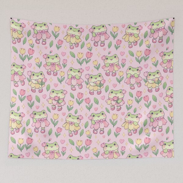 Item preview, Kawaii Frog Tulip Dress Pattern designed and sold by Soft Berry Studio.
