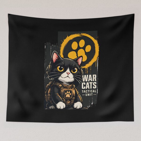 Item preview, War Cats - Tactical Unit Tuxedo Cat Military Kawaii Soldier Official Unit designed and sold by Retro Whiskers.