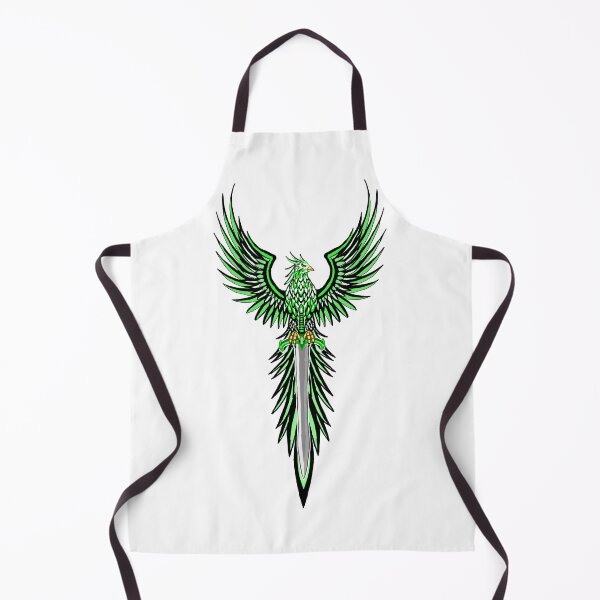Item preview, Majestic Green Phoenix with Fantasy Knight Sword Crest designed and sold by URSM.