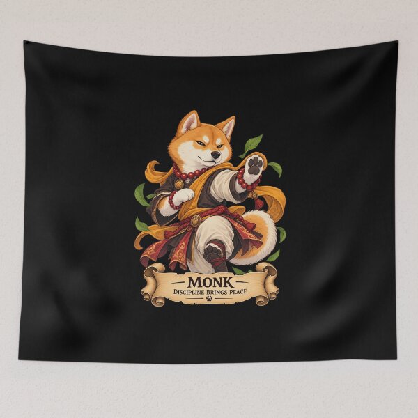 Item preview, Dog D&D Monk – Shiba Inu Fantasy Martial Artist designed and sold by StudioSand.