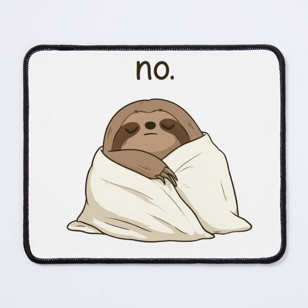 Item preview, Lazy Sloth Says No Funny Cozy Blanket Design designed and sold by NicolasGlowArt.