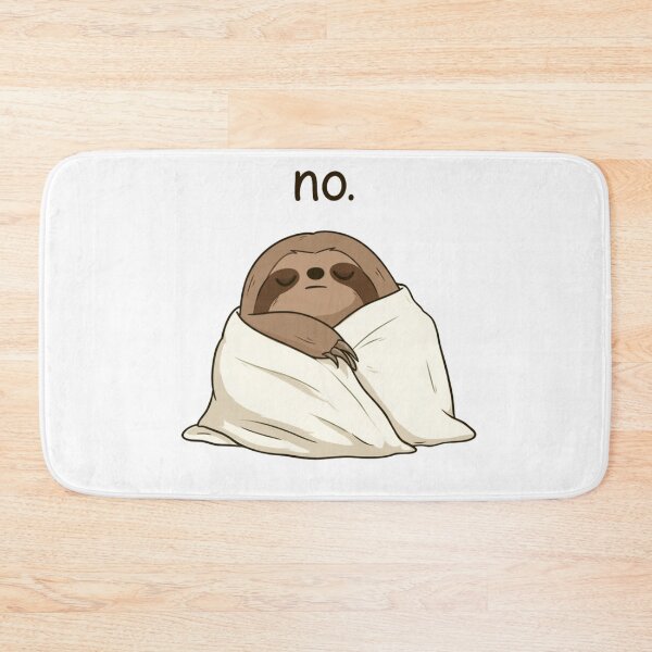 Item preview, Lazy Sloth Says No Funny Cozy Blanket Design designed and sold by NicolasGlowArt.