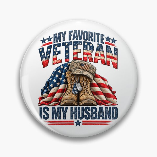Item preview, My Favorite Veteran Is My Husband Proud Military Wife Patriotic Veteran Family designed and sold by 76Valeria.