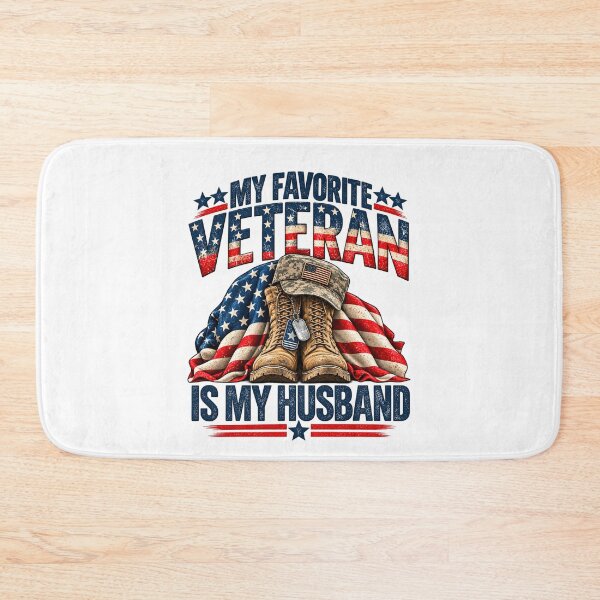 Item preview, My Favorite Veteran Is My Husband Proud Military Wife Patriotic Veteran Family designed and sold by 76Valeria.