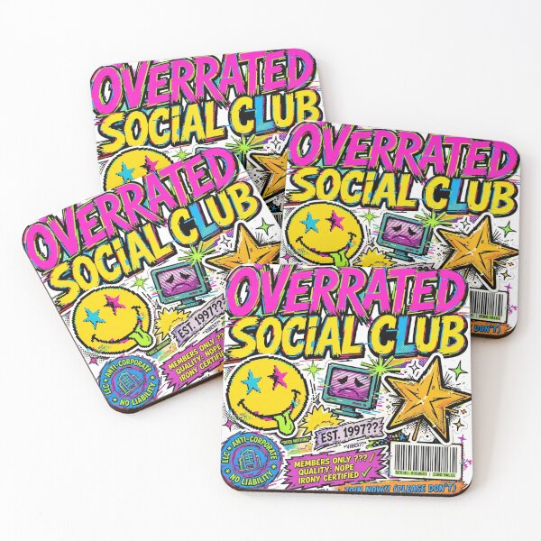 Item preview, Overrated Social Club - Funny Anti Design Gen Z Ironic Fake Brand designed and sold by StyxIND.