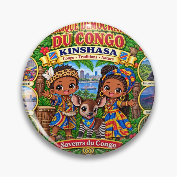 Item preview, Democratic Republic of Congo Kinshasa – Kawaii, Nature, Traditions and Flavors of Congo Trip designed and sold by Cifi64.