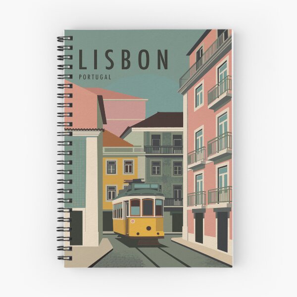Item preview, Vintage Lisbon Tram Travel Poster designed and sold by DMarquiseArt.