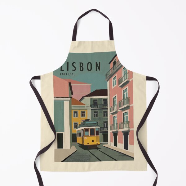 Item preview, Vintage Lisbon Tram Travel Poster designed and sold by DMarquiseArt.