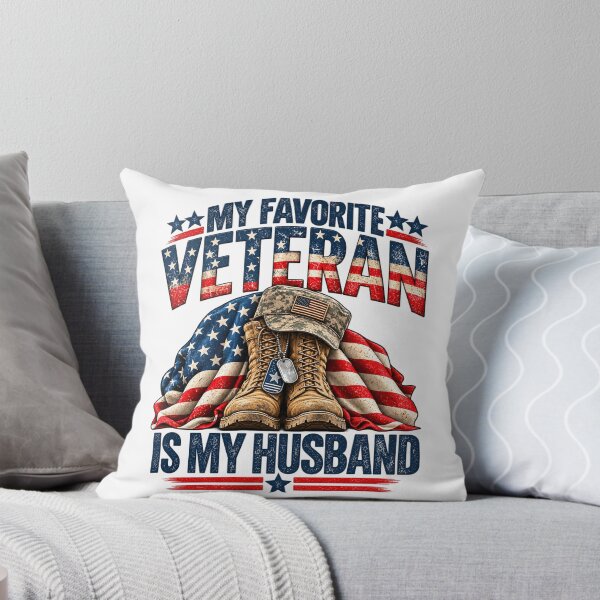 Item preview, My Favorite Veteran Is My Husband Proud Military Wife Patriotic Veteran Family designed and sold by 76Valeria.