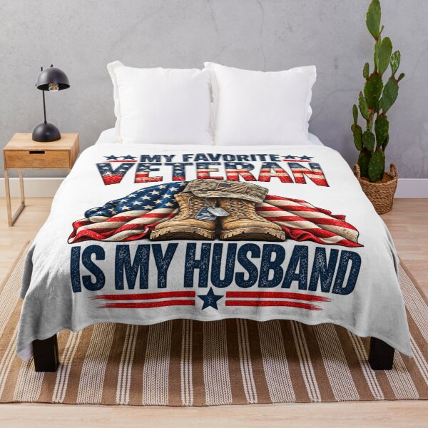 Item preview, My Favorite Veteran Is My Husband Proud Military Wife Patriotic Veteran Family designed and sold by 76Valeria.