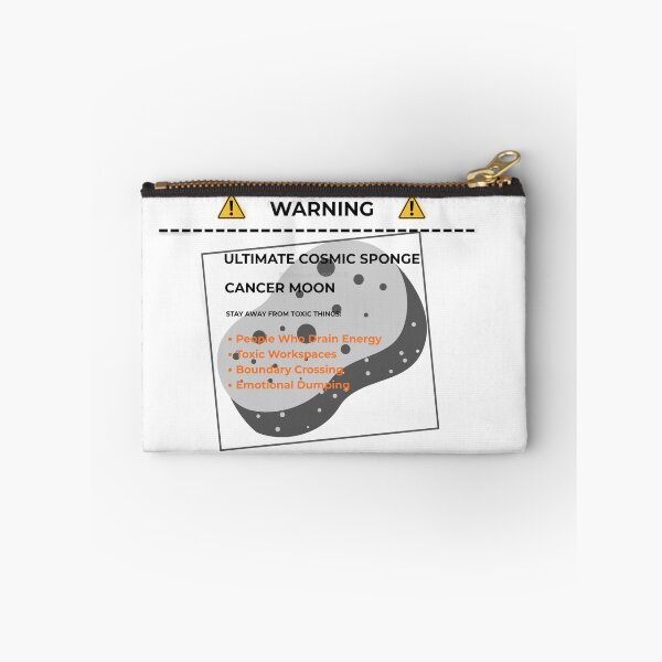 Item preview, Warning Cosmic Sponge Cancer Moon Stay Away From Toxic Things designed and sold by 5thhouseNMVVS48.