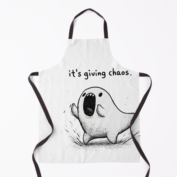 Item preview, It's Giving Chaos Funny Meme Cute Ghost designed and sold by NicolasGlowArt.