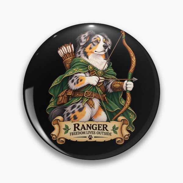 Item preview, Dog D&D Ranger – Australian Shepherd Archer designed and sold by StudioSand.