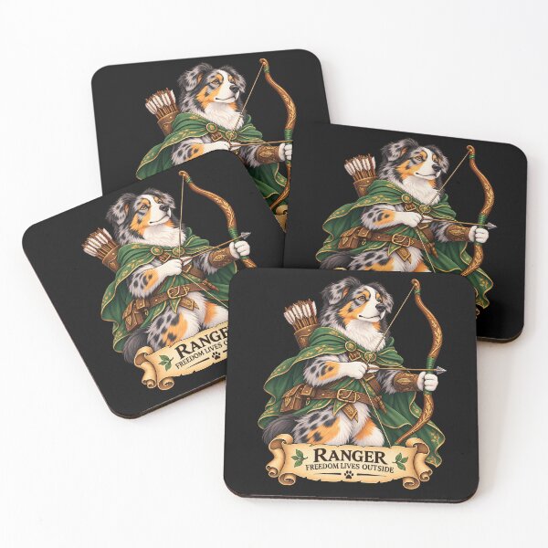 Item preview, Dog D&D Ranger – Australian Shepherd Archer designed and sold by StudioSand.