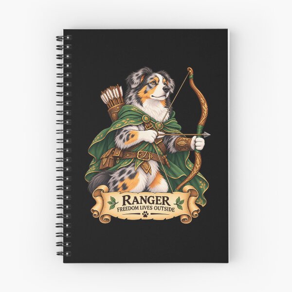 Item preview, Dog D&D Ranger – Australian Shepherd Archer designed and sold by StudioSand.