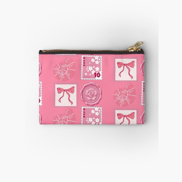 Artikelvorschau, Pinkfarbenes Sweatshirt mit Vintage-Stempel- und Siegelprint | Retro-Blumen- und Schleifenmotive entworfen und verkauft von SOFFIEEHUB.