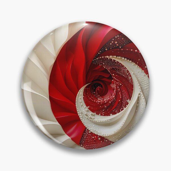Item preview, Ruby Red and Ivory Porcelain Waves designed and sold by Vicky Brago-Mitchell®.