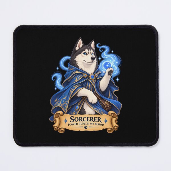 Item preview, Dog D&D Sorcerer – Siberian Husky Magic Caster designed and sold by StudioSand.