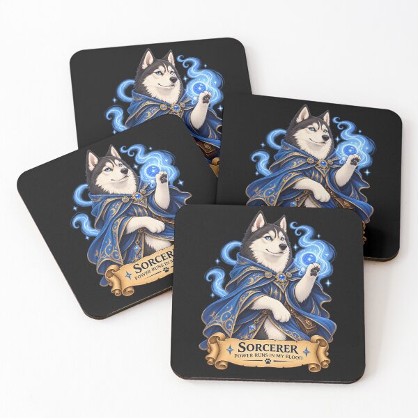 Item preview, Dog D&D Sorcerer – Siberian Husky Magic Caster designed and sold by StudioSand.