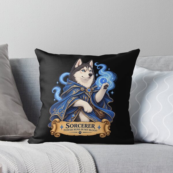 Item preview, Dog D&D Sorcerer – Siberian Husky Magic Caster designed and sold by StudioSand.