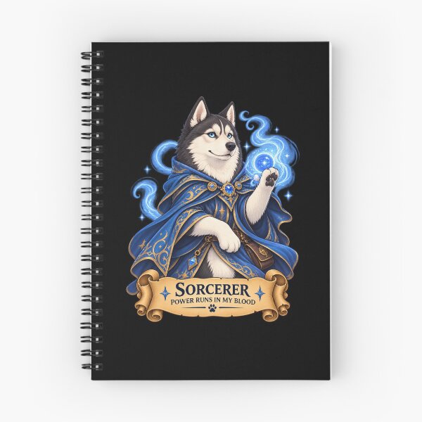 Item preview, Dog D&D Sorcerer – Siberian Husky Magic Caster designed and sold by StudioSand.