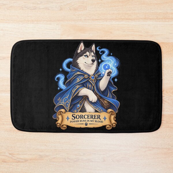 Item preview, Dog D&D Sorcerer – Siberian Husky Magic Caster designed and sold by StudioSand.