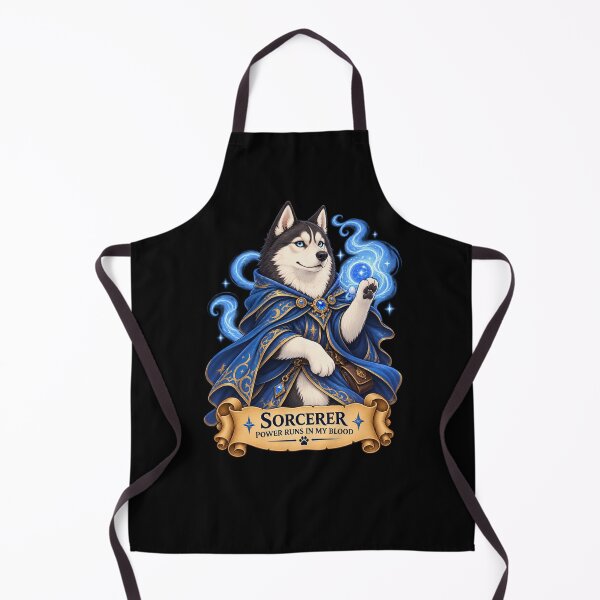 Item preview, Dog D&D Sorcerer – Siberian Husky Magic Caster designed and sold by StudioSand.