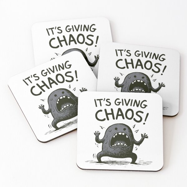 Item preview, It's Giving Chaos Screaming Monster Meme designed and sold by NicolasGlowArt.