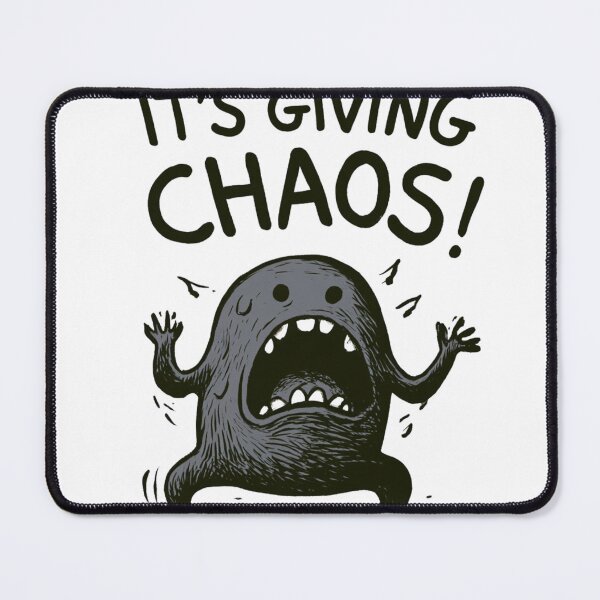 Item preview, It's Giving Chaos Screaming Monster Meme designed and sold by NicolasGlowArt.