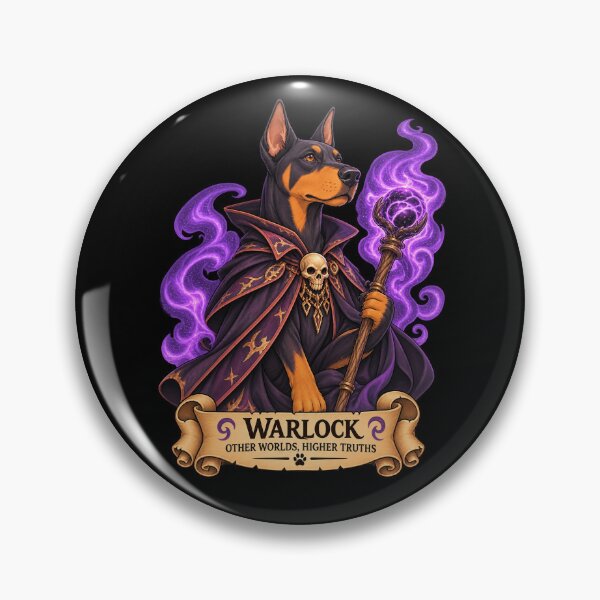Item preview, Dog D&D Warlock – Doberman Dark Magic designed and sold by StudioSand.