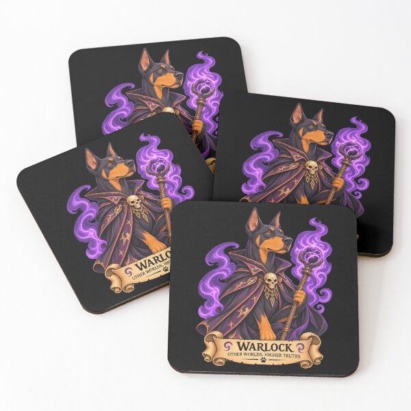 Item preview, Dog D&D Warlock – Doberman Dark Magic designed and sold by StudioSand.