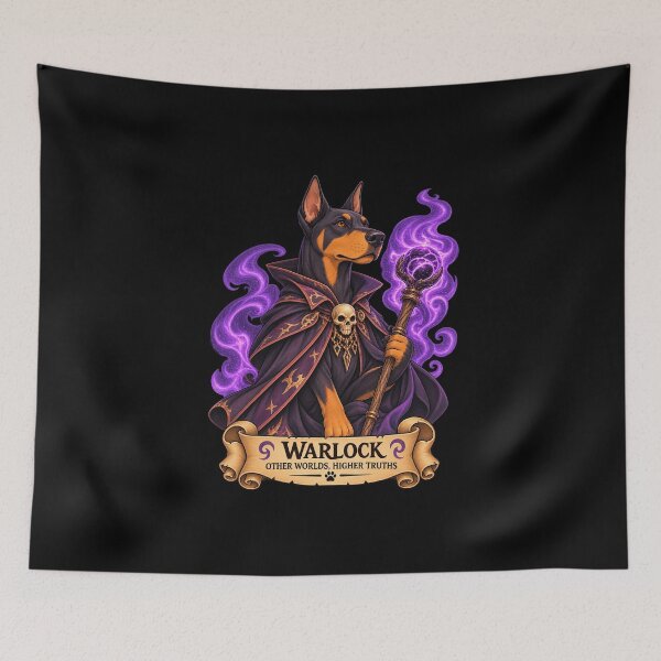 Item preview, Dog D&D Warlock – Doberman Dark Magic designed and sold by StudioSand.
