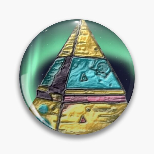 Item preview, surreal pyramid C northern lights colorful geometric abstract design designed and sold by SmashingDeals.
